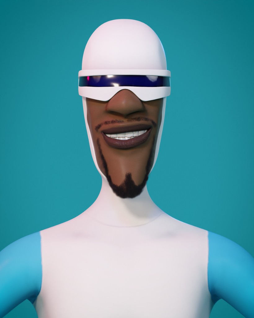 Frozone from The Incredibles, used as Ayo’s avatar